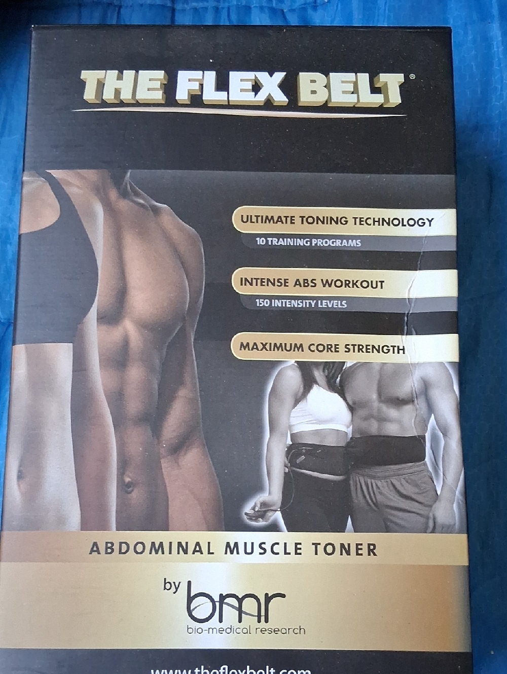 New In Box The Flex Belt Abdominal Muscle Toner + Extra Pads